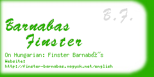 barnabas finster business card